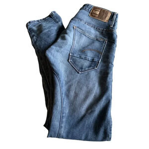 G Star Raw Arc 3D Slim Button Fly Blue Denim Jeans Y2K Retro Men’s Size 30 X 34